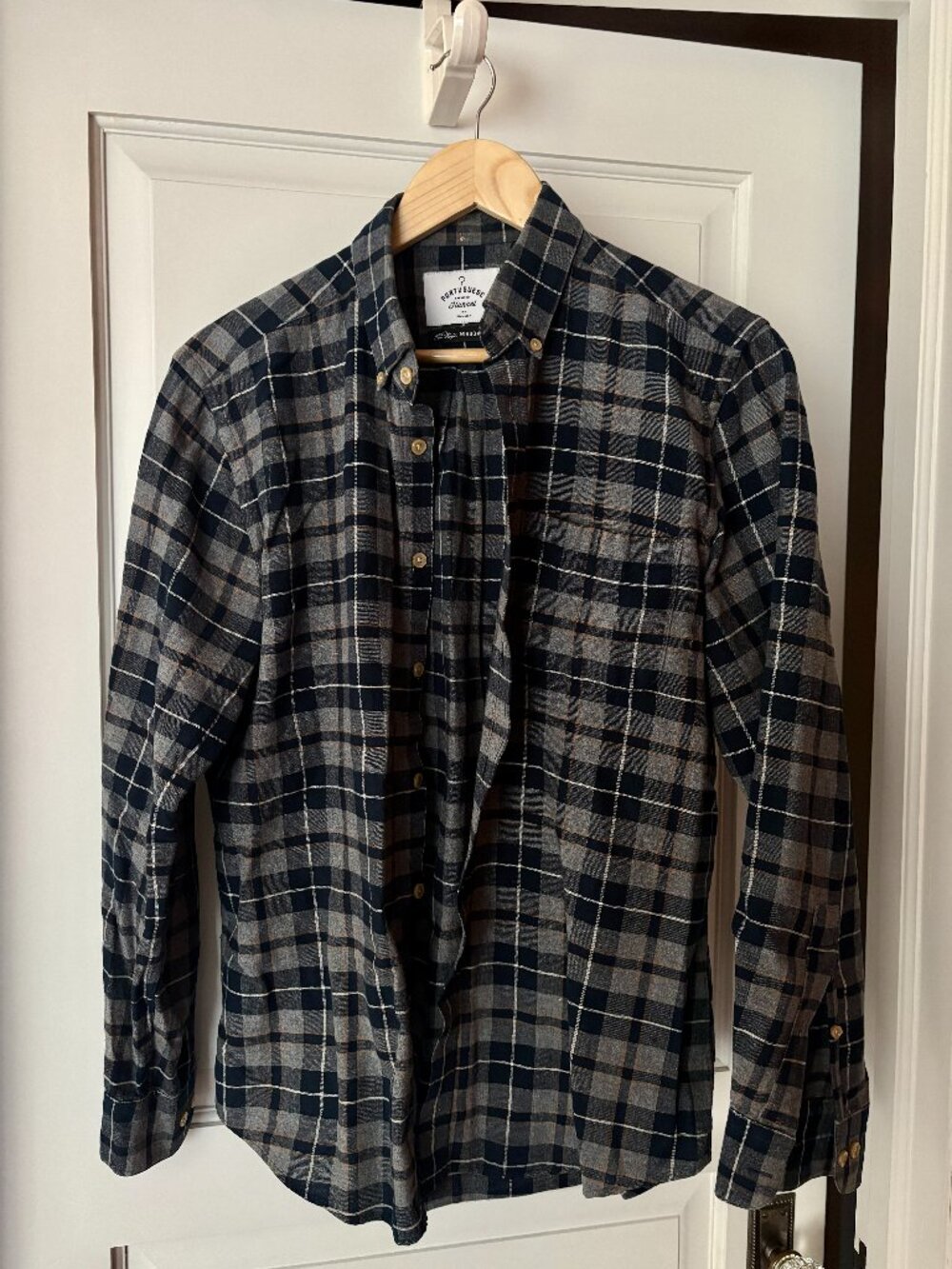 Portuguese Flannel Plaid Shirt -- Medium